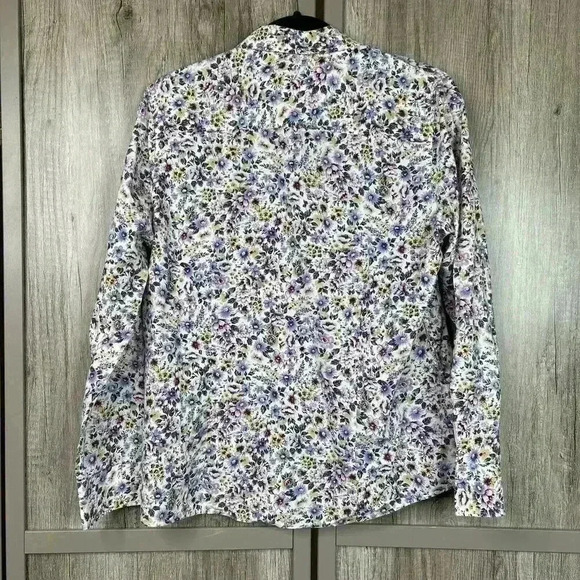 Saint James Cotton Button Down Floral Print Shirt S/M ($148) - Picture 9 of 10